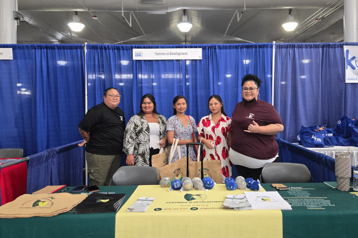 Kīʻapu program mentors and youth at the 2025 Honolulu Career Expo