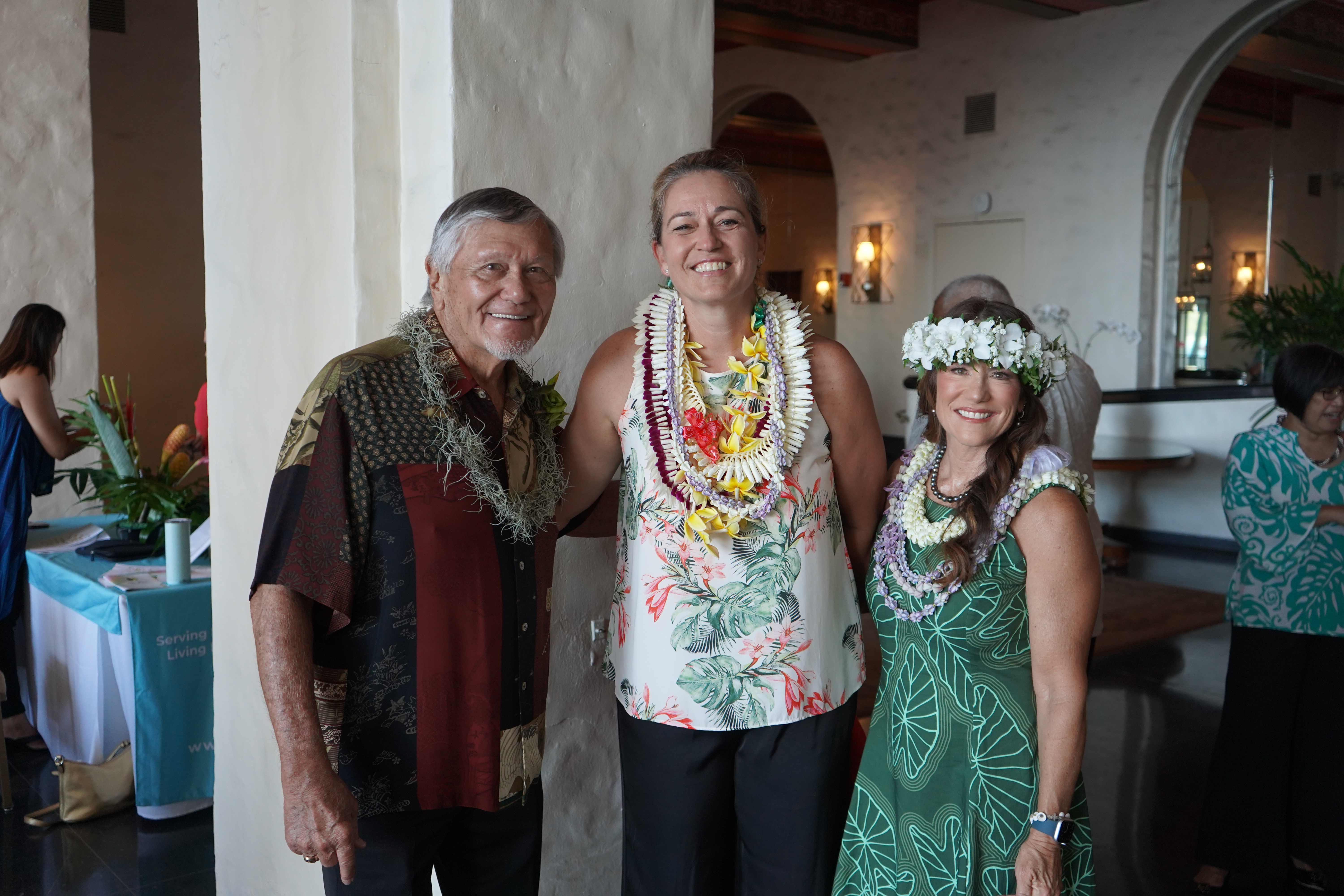 Dr. Michael Chun, Carla Houser, and Dr. Shawn Kana'iaupuni